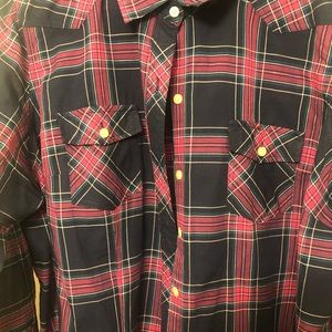 Torrid plaid camp shirt pink size 1 14 16
